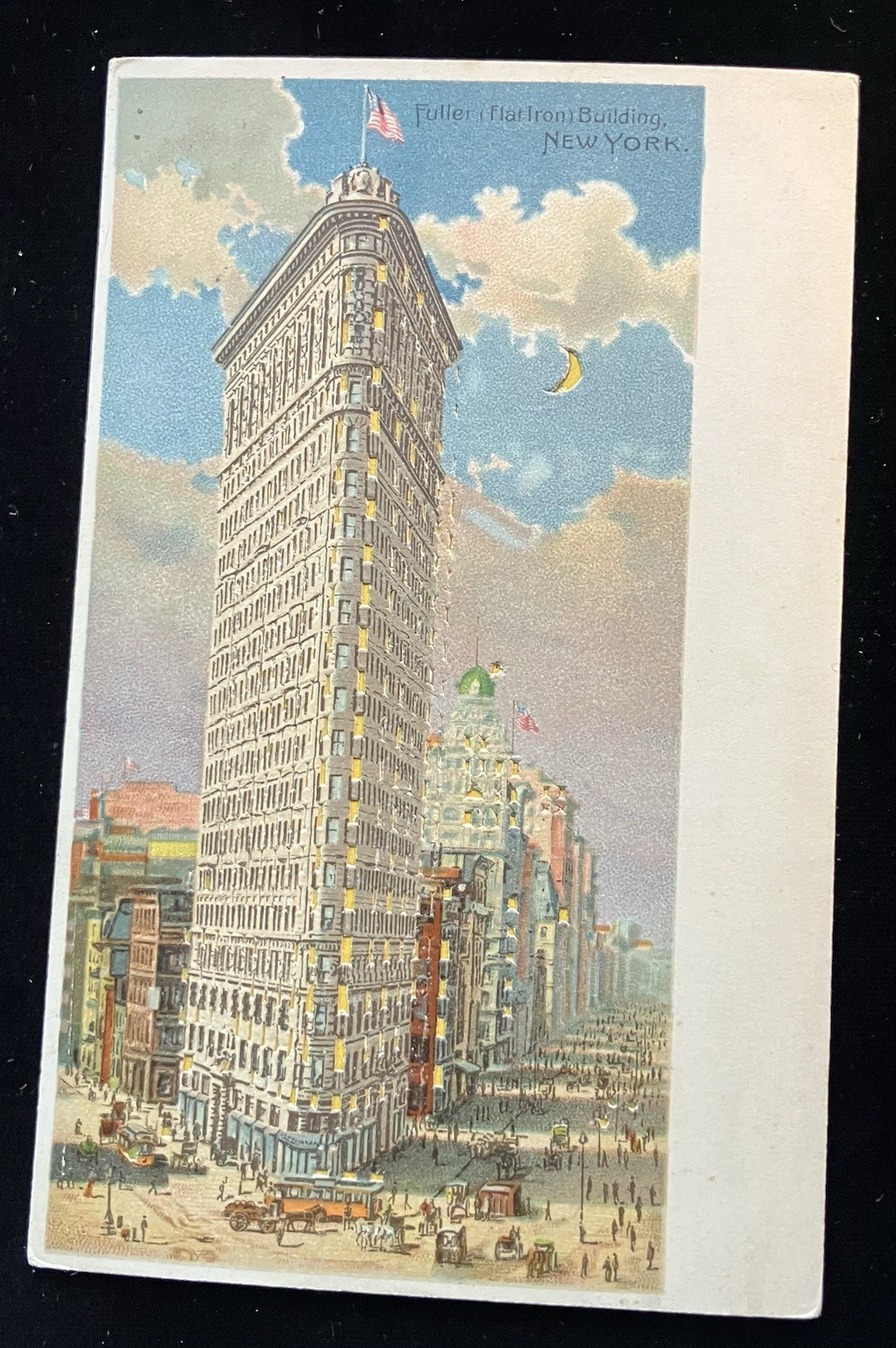 c1905 Hold to Light Die Cut New York Flatiron Building Postcard Koehler
