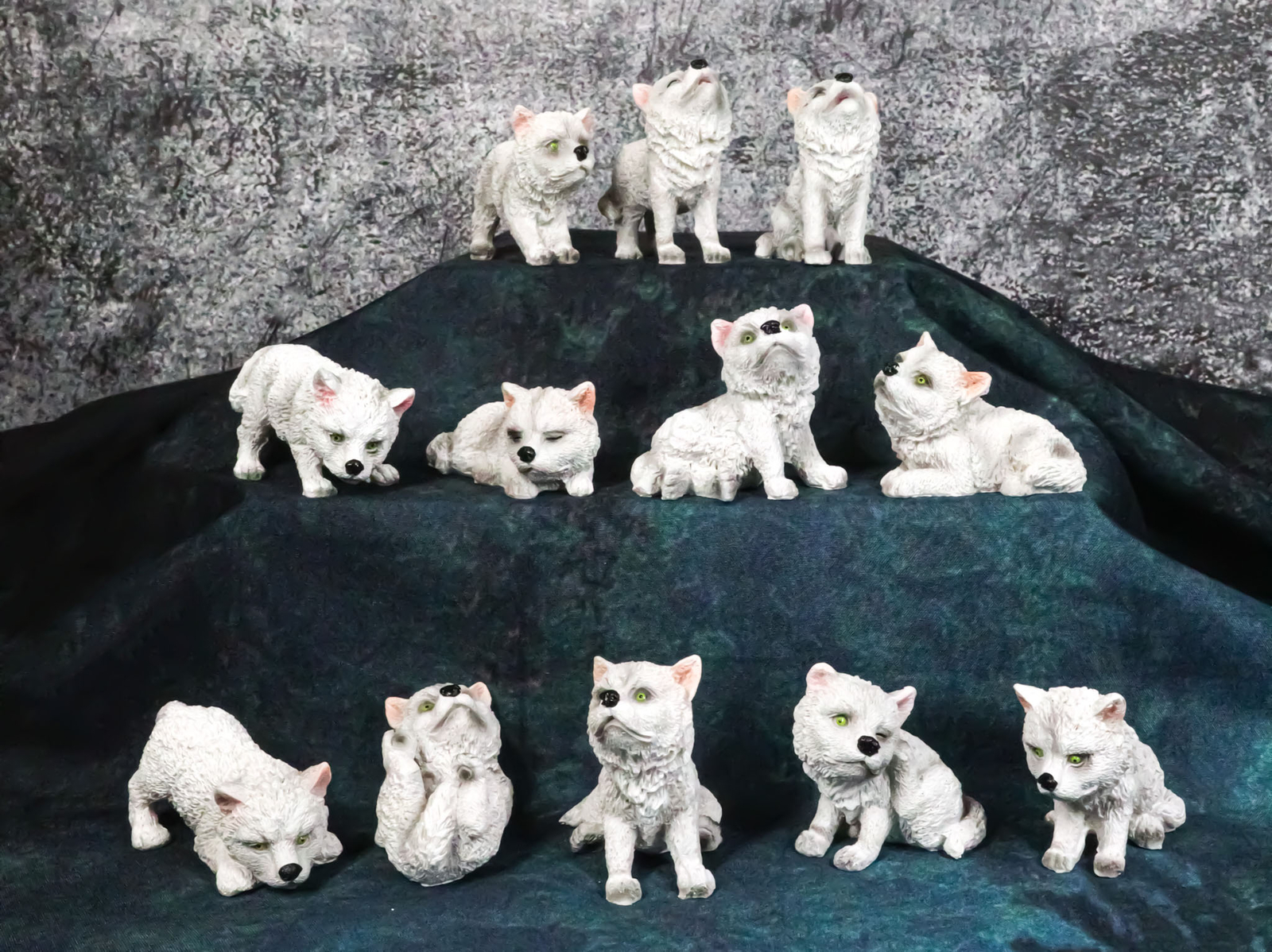 Ebros Gift Alpha Gray Wolf Figurine 12.5\