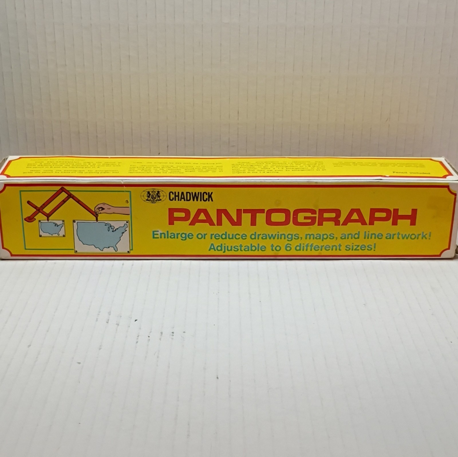 Vintage Chadwick Pantograph In Original Box 1980 Adjustable to 6 Sizes
