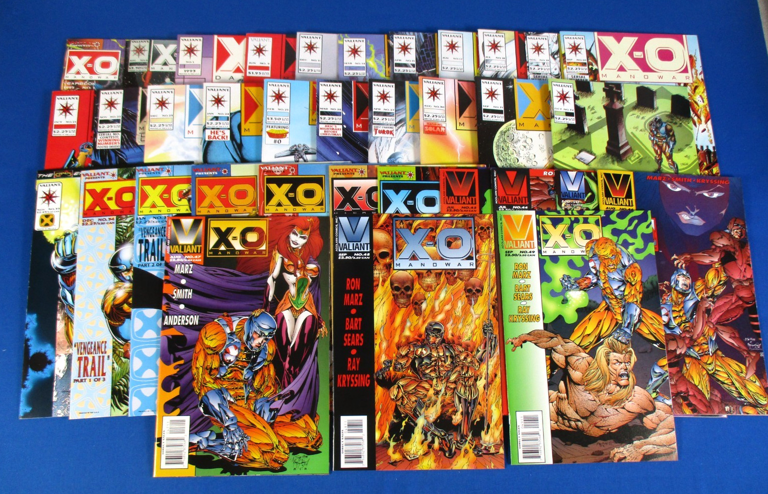 X-O Manowar Valiant Comics Lot of 34 0-50 #1 Yearbook 1992 1993 1990s VF/NM Run X-O Manowar Valiant Comics Lot of 34 0-50 #1 Yearbook 1992 1993 1990s VF/NM Run