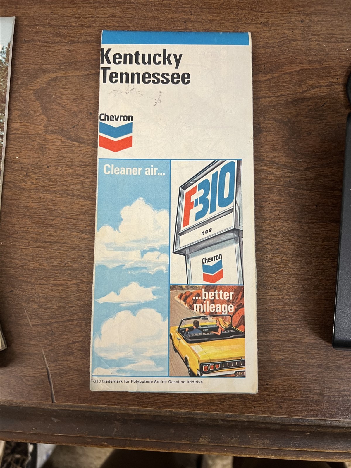 1971 Chevron Kentucky Tennessee Map