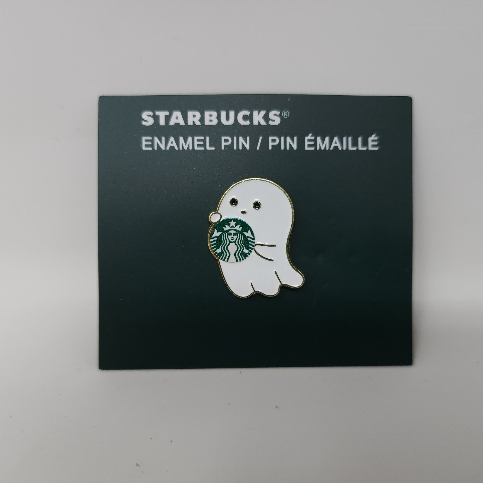 Starbucks UK Europe Halloween Ghost Pin Badge New Siren Logo Metal
