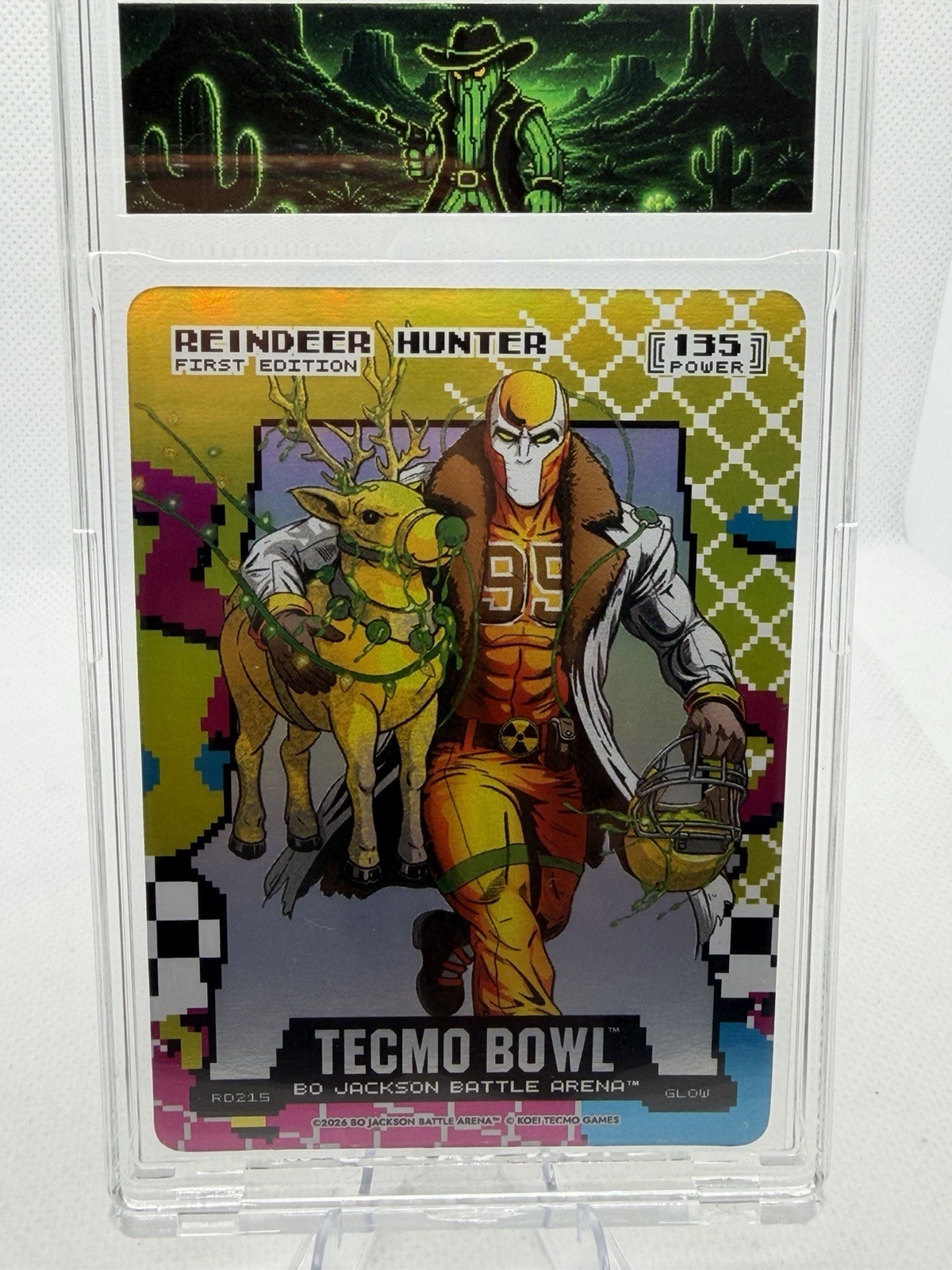 2026 Tecmo Bowl Reindeer Hunter RD215 Myles Garret 80 Rad Glow