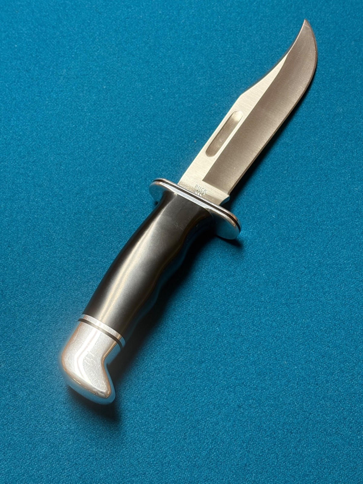 Vintage 1988 BUCK KNIFE 119  Fixed Blade w/Original Black Leather Sheath