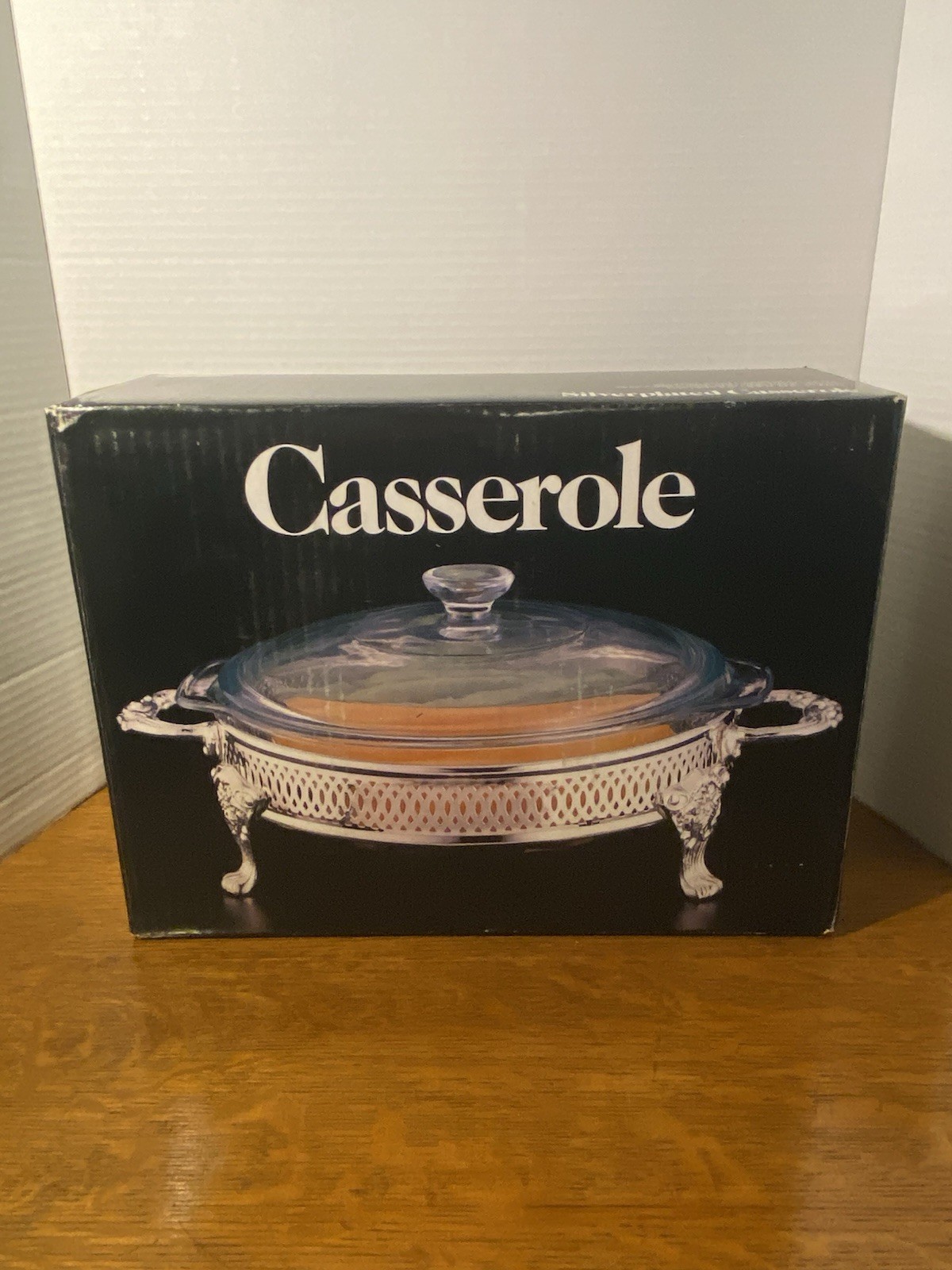 Vintage Leonard Silverplated Casserole Dish original box Never Been Used