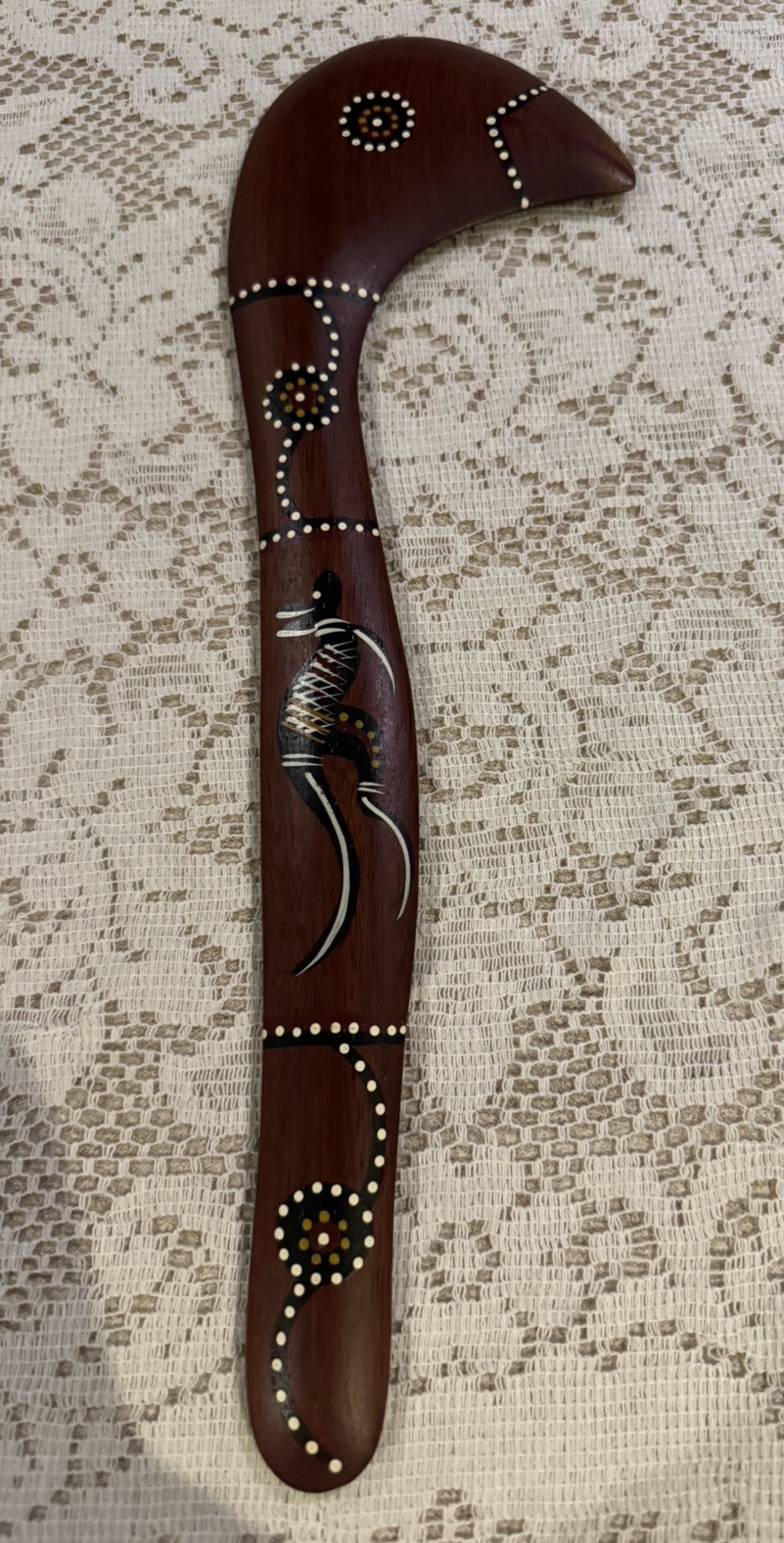 Kylie Boomerang? Hand Painted Wooden