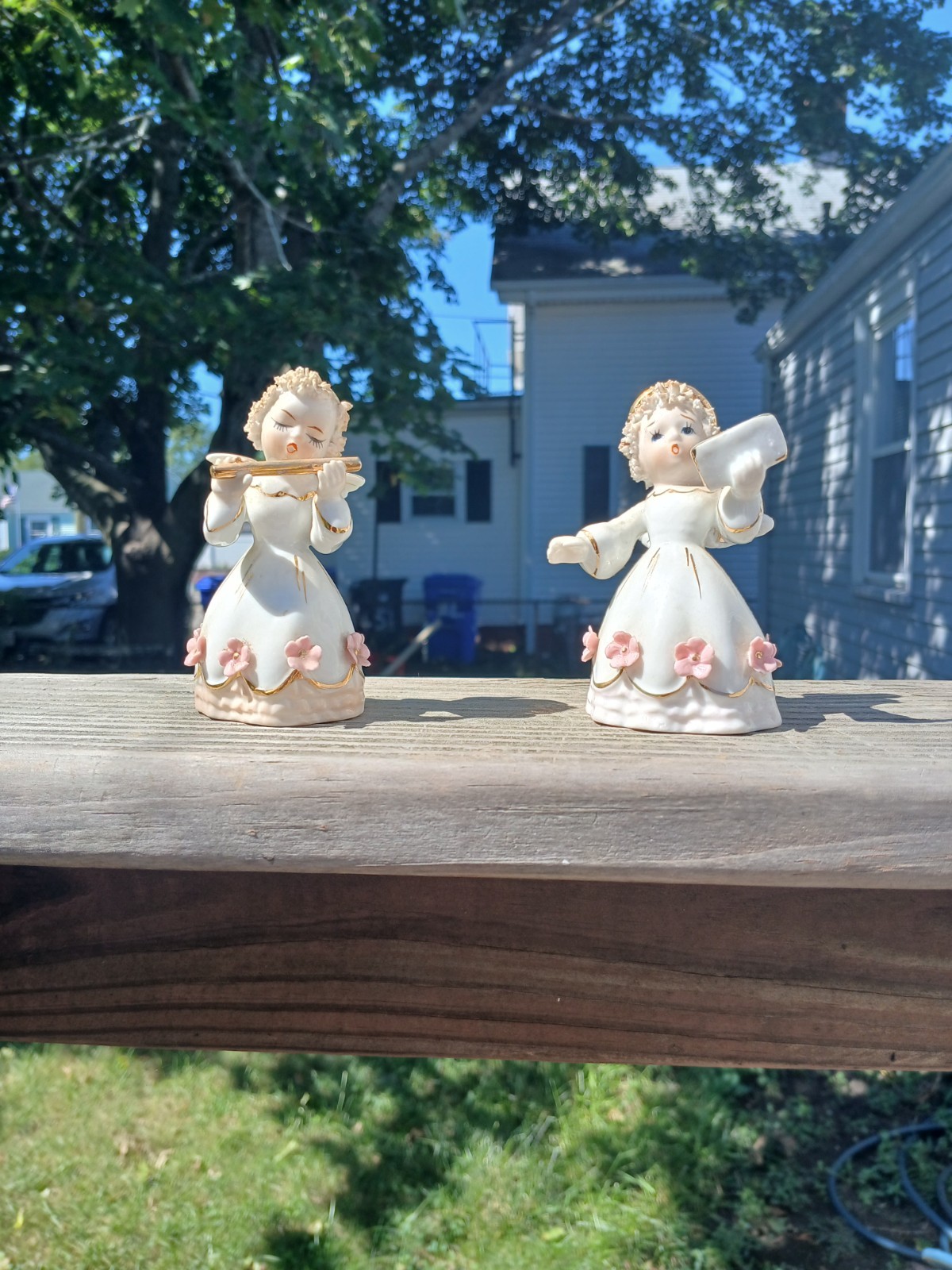 Pair of Lefton china angels