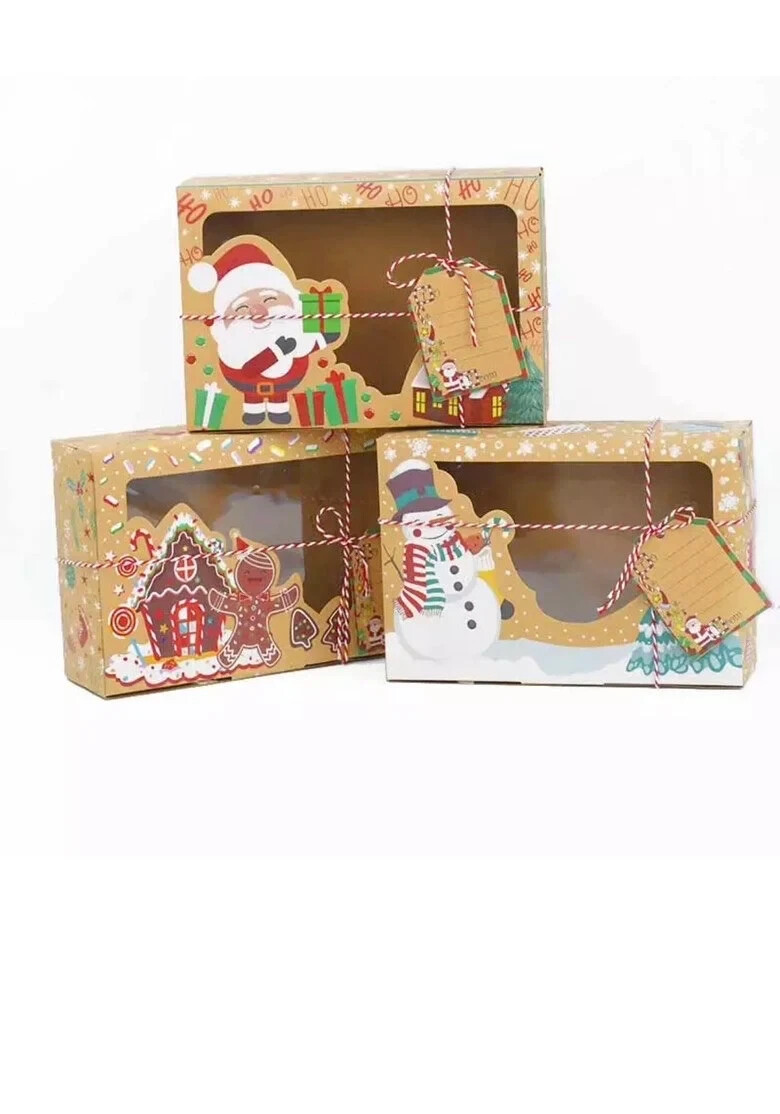 Christmas Cookie or Candy Boxes - Set of Three