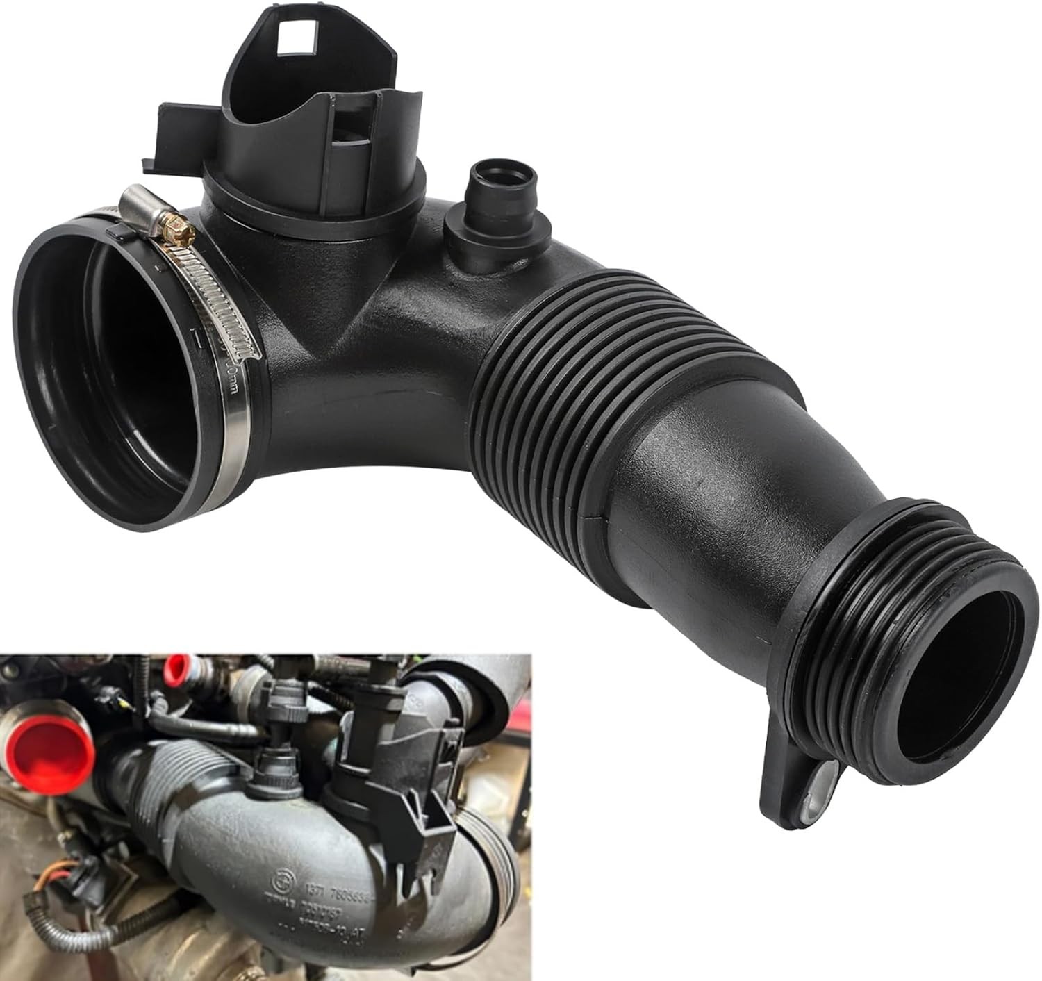 Engine Air Intake Hose, Air Intake Duct Tube Boot Compatible With BMW Vehicle 22
