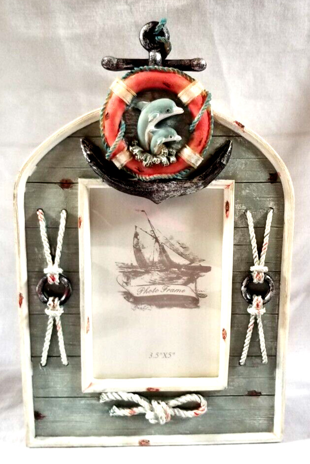 Dolphin Sea Shanty Picture Frame for 3.5\