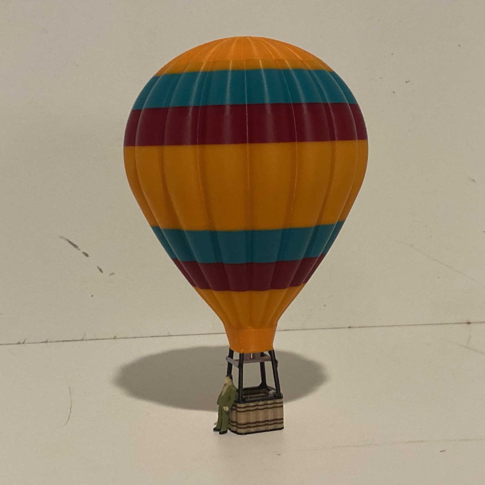 Hot Air Balloon HO Scale 3-D Printed ￼5”1/2” Tall W/tea Light O,G,R