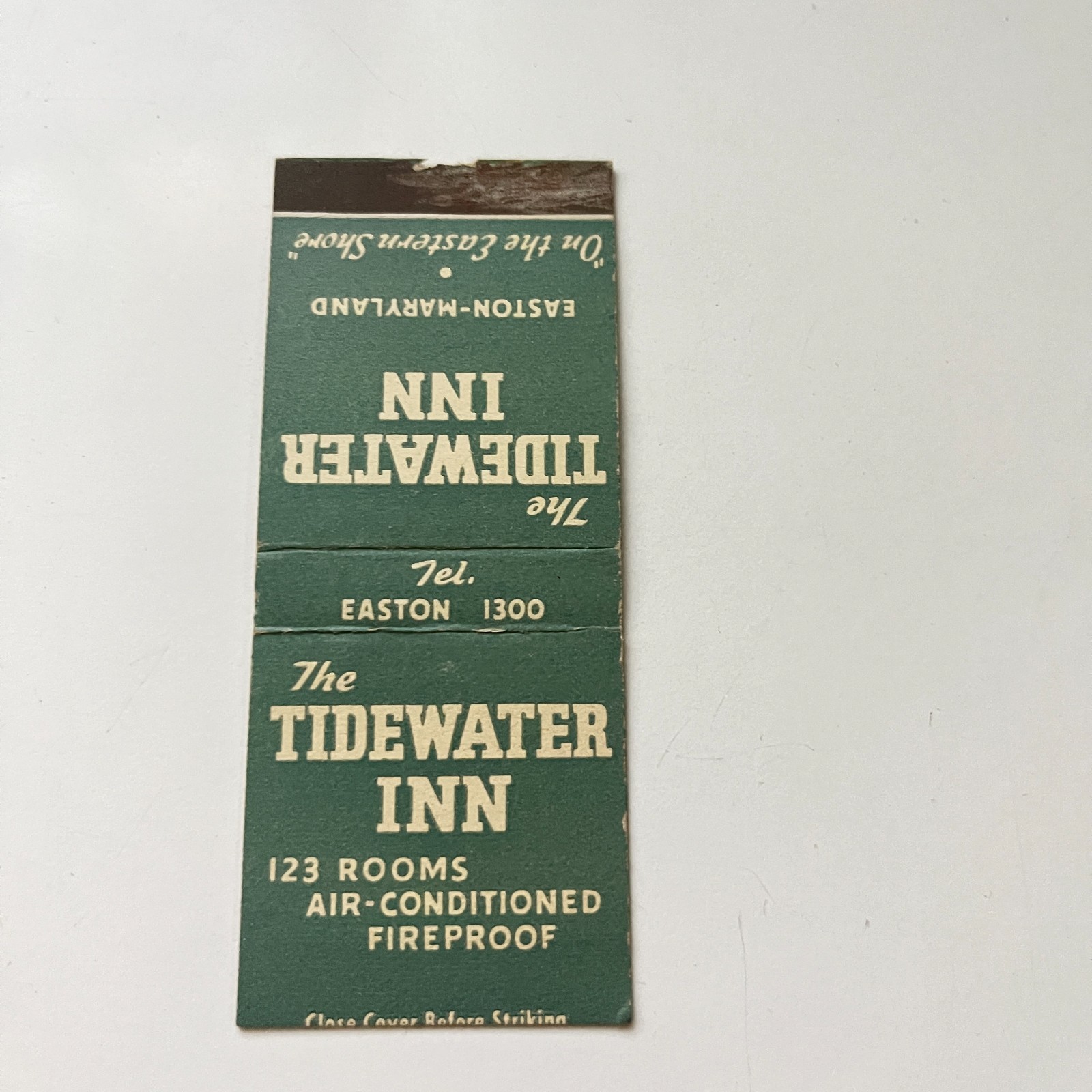 The Tidewater Inn On The Eastern Shore Easton MD Vintage Matchbook Cover TMB97-5