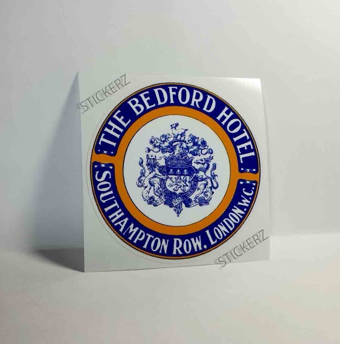 The Bedford Hotel London Vintage Style Travel Decal/Vinyl Sticker, Luggage Label The Bedford Hotel London Vintage Style Travel Decal/Vinyl Sticker, Luggage Label