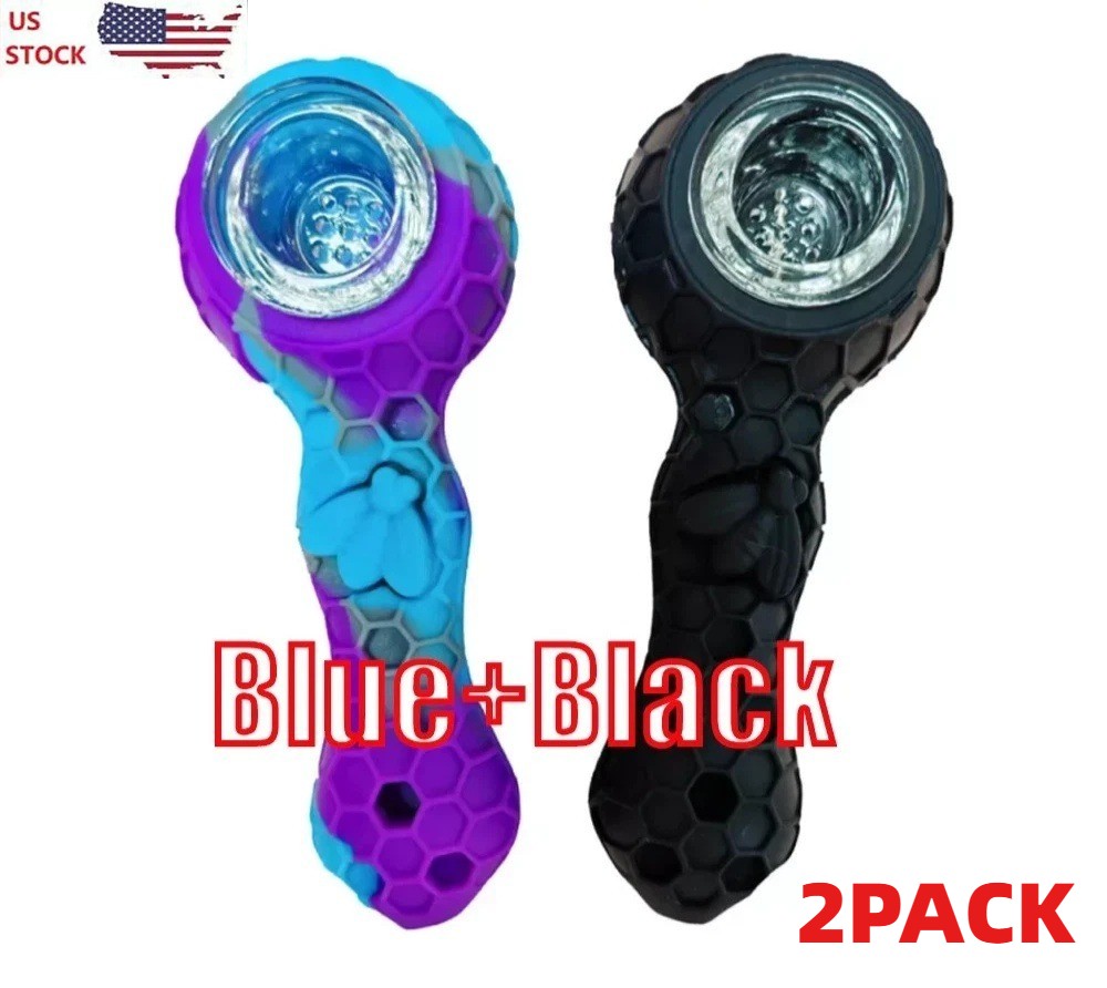 2pc Silicone Smoking Pipe 4.3\ 2pc Silicone Smoking Pipe 4.3\