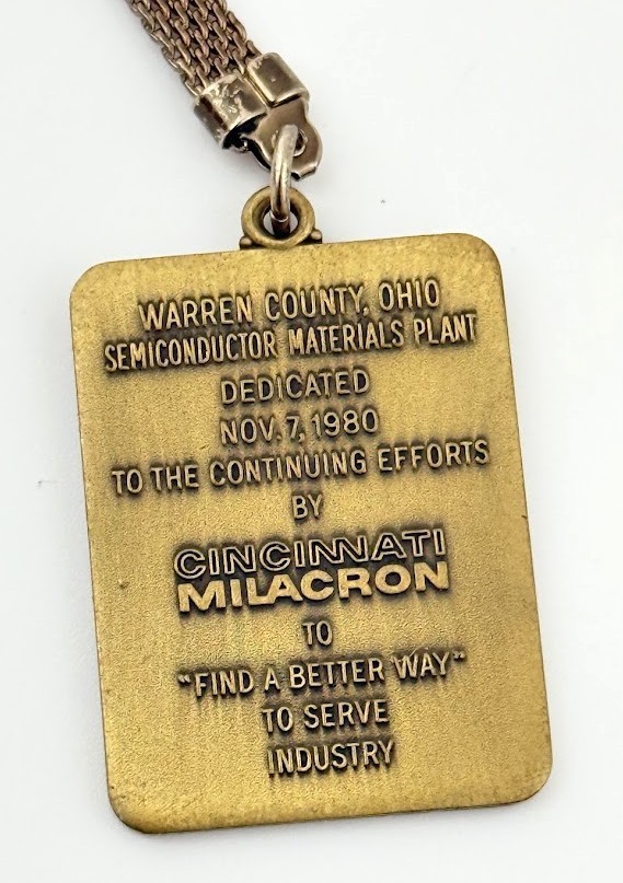 Cincinnati Ohio Milacron Semiconductor Industry Factory Plant Keychain Key Ring