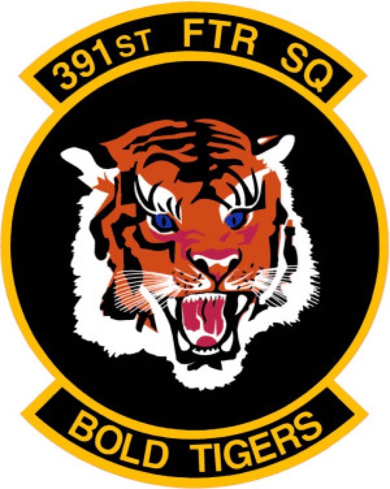 USAF 391st Bold Tigers Fighter Squadron Adhesive Vinyl Decal