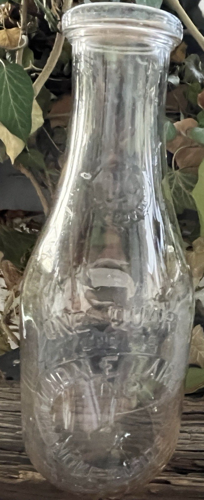 Roanoke Rapids N.C. TRQ milk bottle Lindale Halifax County, North Carolina embos