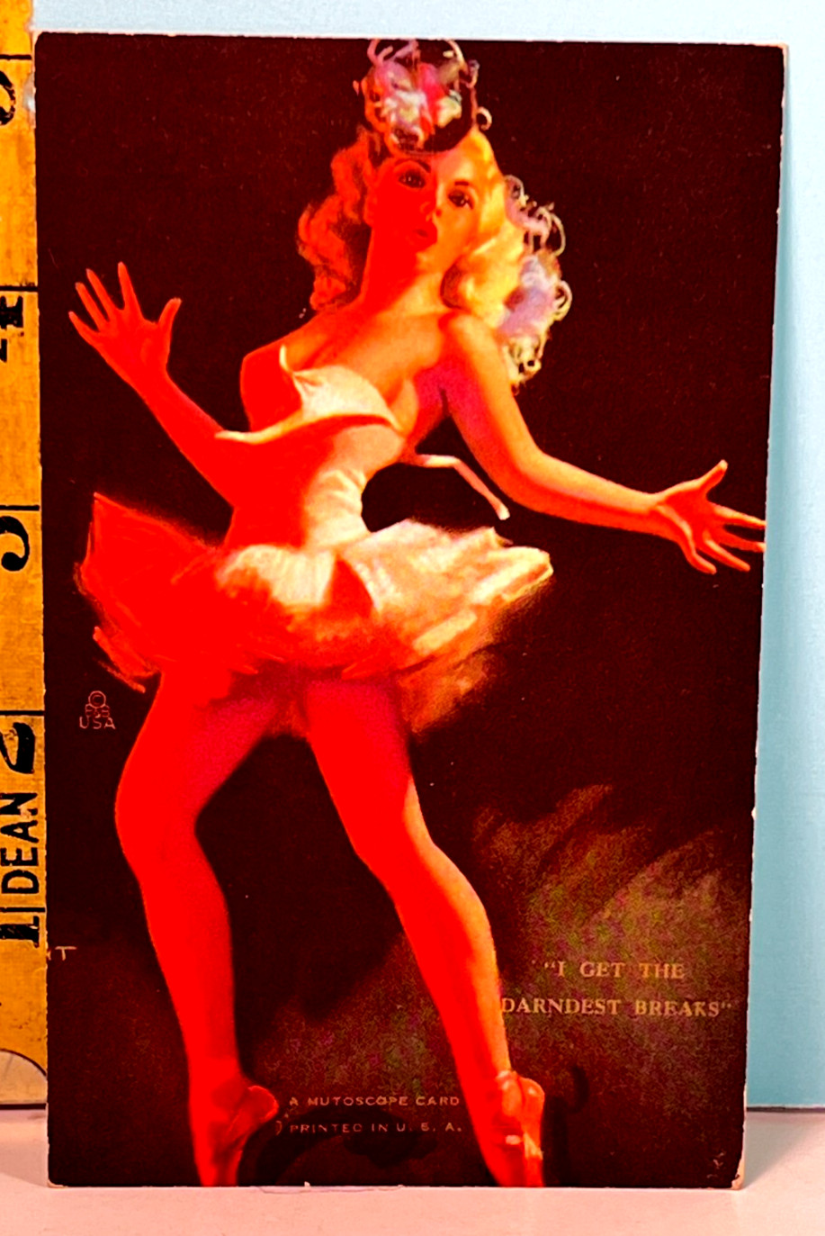 Vintage Zoe Mozert Pin Up Mutoscope Exhibit Card \