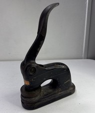 Antique Cast Iron Lever Press Stamp Desk Embosser County Seal - c. 1900s Florida picture