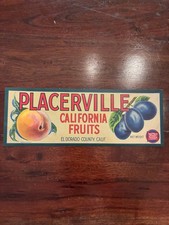 10 Vintage Placerville California Fruits Crate Labels Earl Fruit Co El Dorado picture