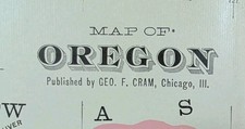 Vintage 1901 OREGON Map 22