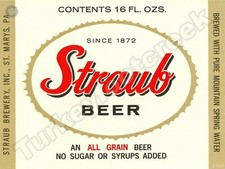 Straub Beer Label 9