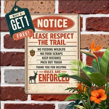 Warning Baiting Deer Is Illegal Hunting Sign Forest Wildlife Metal Plaque picture