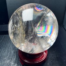 7LBTop Natural rainbow clear Quartz Sphere Crystal Ball mineral gift home decor picture