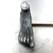 Vintage Life Size Human Foot Sculpture Cast Plaster Resin Anatomical Art Oddity picture