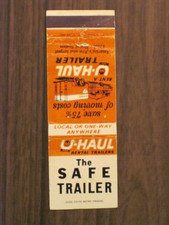 U-Haul Trailer Matchbook Cover / Nice example picture