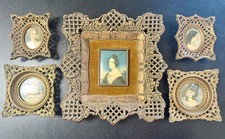A Cameo Creation Lot Of 5 Mini Picture Frames With Victorian Prints Vintage picture