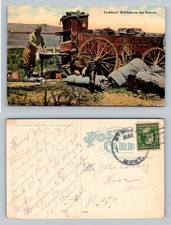 Miles City, MT-Montana, Cowboys' Kitchen On The Prairie Vintage c1904 Postcard picture