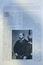 1893 Prince of Wales at Sandringham illustrated picture