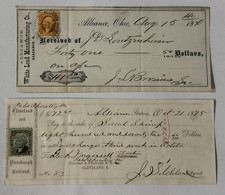 Vintage RARE - 1870 & 1870 Receipts - Alliance, OH, White Land Manufacturing Co. picture