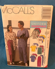 McCalls Pattern Unisex Uniforms Sz Sm Med Lrg  9652 MAP picture