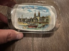 Antique 1893 World Columbian Exposition Glass Paperweight  Machinery Hall picture