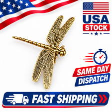 Dragonfly Brass Cooper Figurines Miniatures Tabletops Statues Home Decor 5x7 cm picture