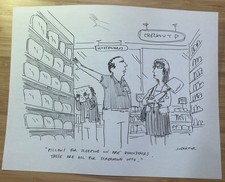 Original New Yorker cartoon sketch “Screaming Pillows” by Joe Dator  picture