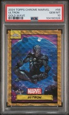 2024 Topps Chrome Marvel Ultron Gold Wave /50 PSA 10 #56 POP 6 picture