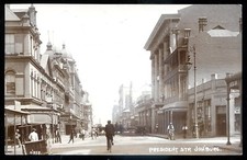 SOUTH AFRICA Johannesburg 1910s President Street Stores. Real Photo Postcard picture