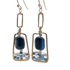 Kyanite Cobble Stone Earrings picture