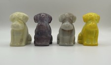 Vintage Slag Glass Dog Figurines – Set of 4 Marbled Art Glass 1950’s picture