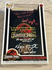 Funko Jurassic Park Poster #03: Mazzello, Richards & Knight Signed & Quotes JSA picture