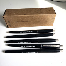 Vintage NEW Bell System Wearever Pen Lot Box NOS Ball Point Black P-89 J-71 1973 picture