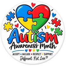 Autism Awareness  Pinback Buttons, (3) picture