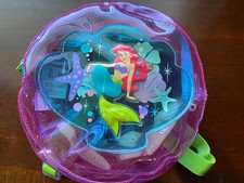 Vintage Disney Store The Little Mermaid Ariel Clear Shell Mini Backpack (NWOT) picture