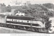 Richmond Fredericksburg & Potomac F7 Diesel Loco Leaves Kingsport TN Mag Image picture
