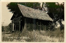 Mark Twain Cabin Reno Nevada RPPC Postcard 1930s Real Photo Nevada History picture