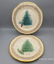VTG 1970's Set of 2 Lenox Limited Christmas Commemorative Issue Collector Plates picture