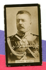 1916 MAJOR DRAPKIN CIGARETTE CARD CELEBRITIES OF THE GREAT WAR GENERAL RUSZKY picture